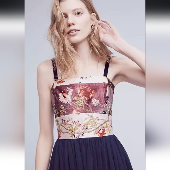 Moulinette Soeurs Tulle-skirted Floral Dress - Picture 2 of 7